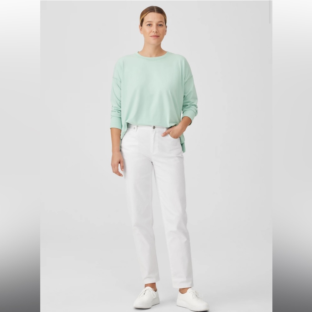Eileen Fisher Organic Cotton Denim Mid Rise Jean - Size 6 Brand New!